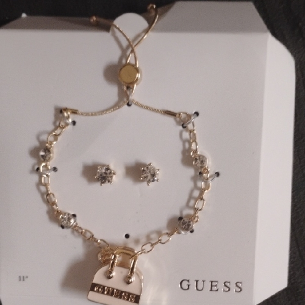 Guess Gold and Silver Jewelry Set